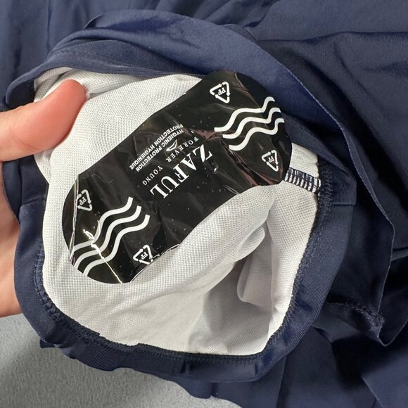 Zaful US 8-10 One Piece Swimdress Swimsuit Color Block V-Neck Wrap Tie Side NWT - Picture 8 of 13